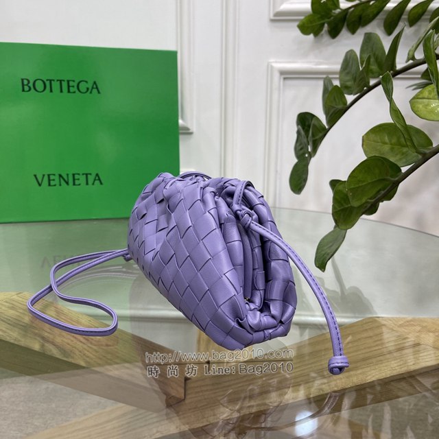 Bottega veneta高端女包 98061 寶緹嘉粗格編織羊皮雲朵POUCH手拿包 BV經典款女包  gxz1159